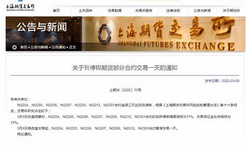 上海期货交易暂停公告(上海期货交易暂停公告查询)_https://www.ptguandao.com_上期所_第1张